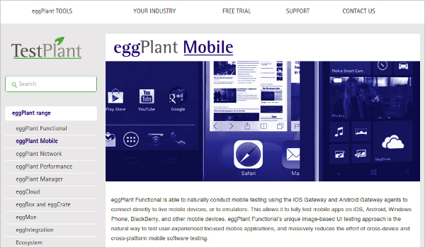 eggplant mobile app testing for ios android