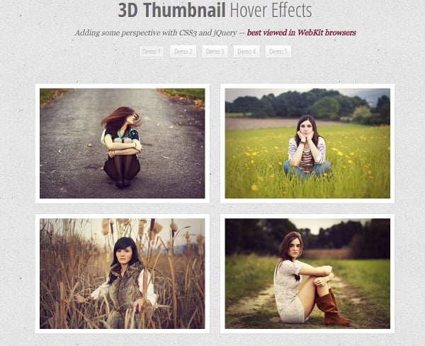 d thumbnail hover effects