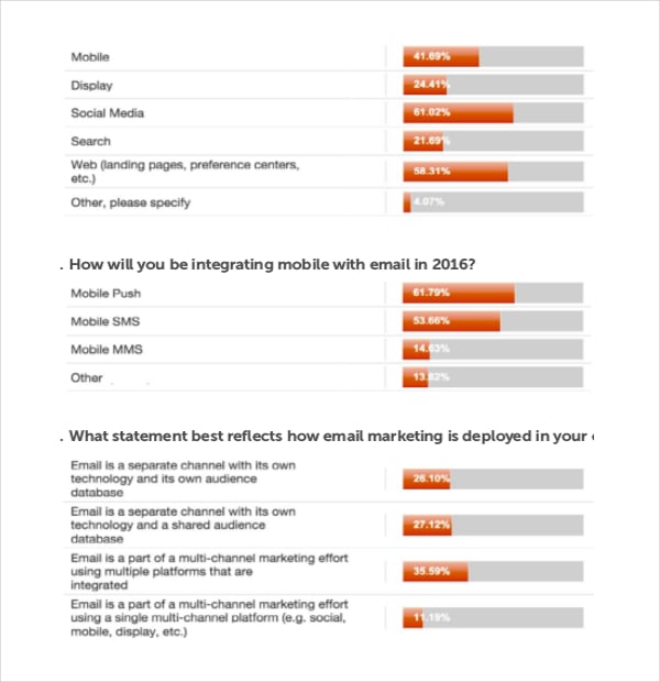 8  Email Survey Templates DOC PDF