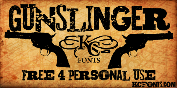 gunslinger fancy western font