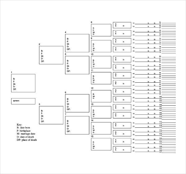 Large Printable Family Tree Template Printable Templates