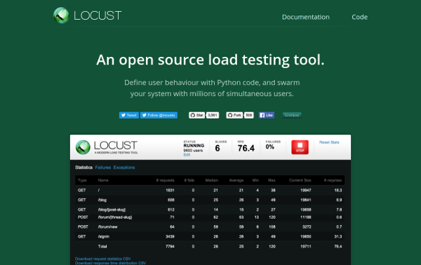 locust http load testing tool