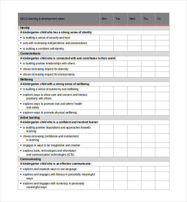 daily itinerary templates