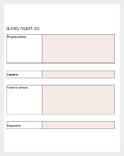 Single Blank Survey Template Free Download
