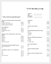 CCTV Site Survey Form Example Format Download