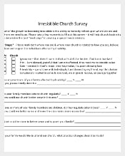 Document to Download Irresistible Church Survey PDF Template