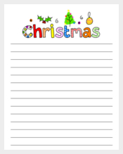 Christmas Lined Paper Templates