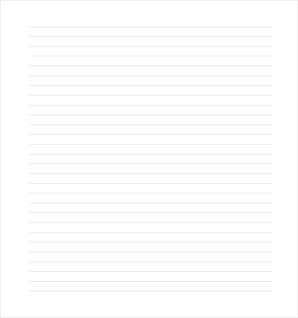 Loose Leaf Paper Template