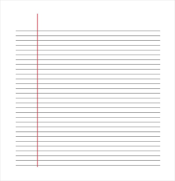 printable lined papers