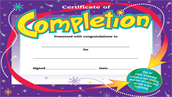 certificate template for kids