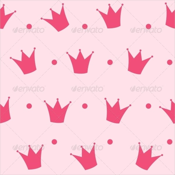 princess crown seamless pattern