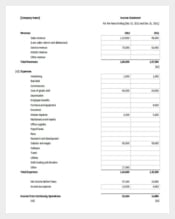 basic Income Statement Template