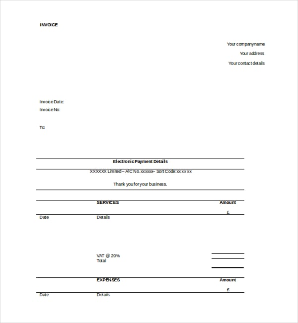 free invoice template 1