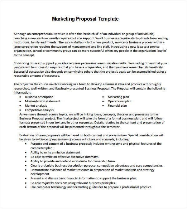 18+ Proposal Templates - Free Sample, Example, Format