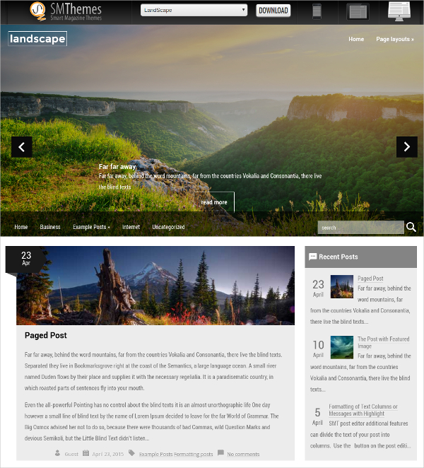 free nature best photography artist website theme