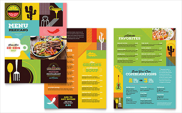 mexican restaurant menu template