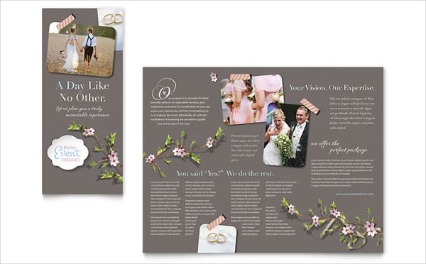 wedding planner brochure template
