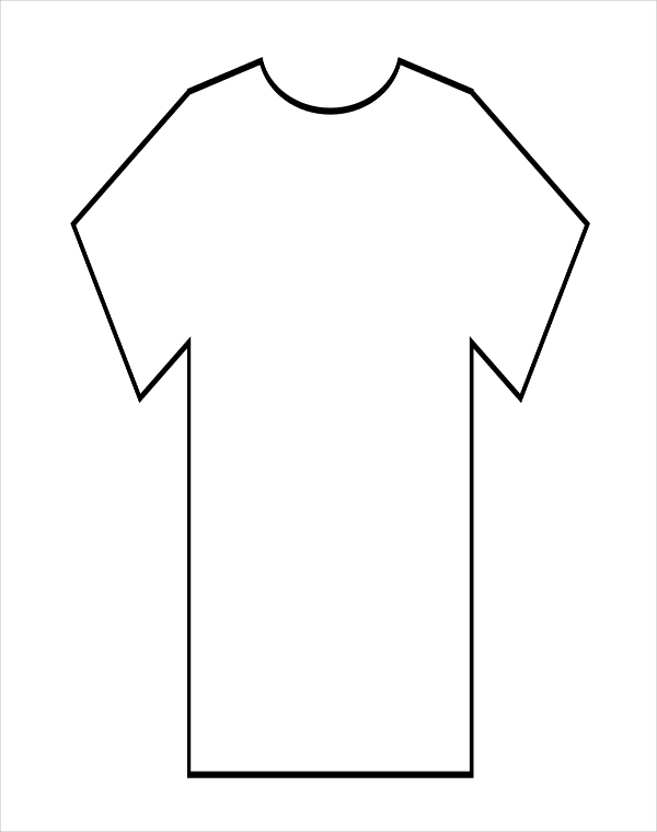 Blank T Shirt Outline Template