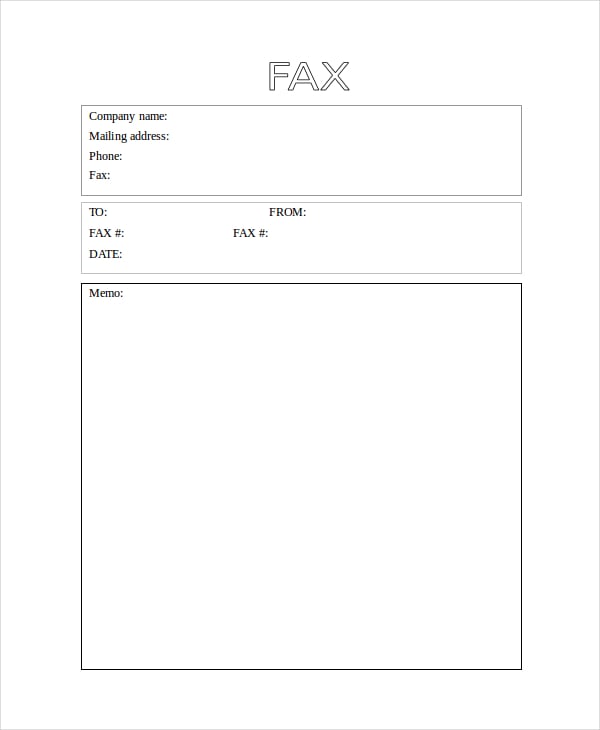 Fax Cover Sheet Template Word 2003 | DocTemplates
