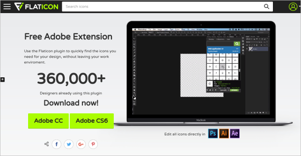 download flaticon plugin for photoshop