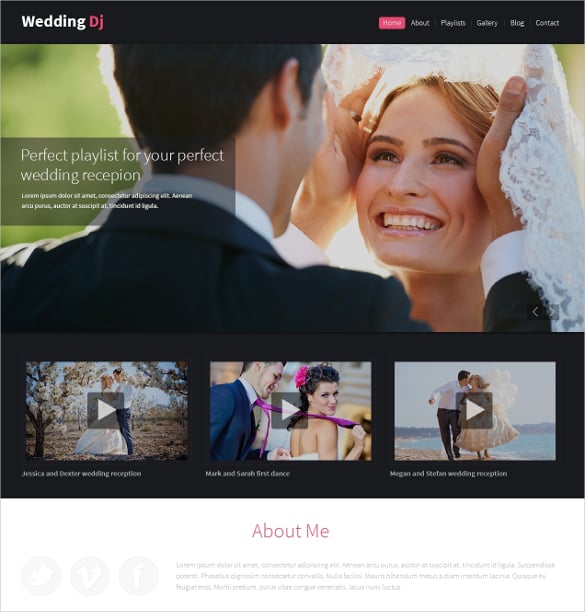 wedding planner dj drupal website template
