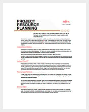 Project Resource Planning Free PDF Template