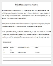 Project Management Template Free Download