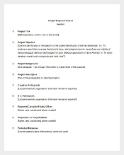 Project Proposal Outline Template in MS Word Free