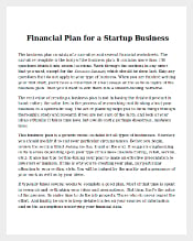 Financial Projections For Startup Business Template