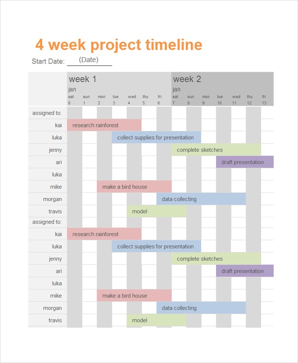 project timeline template