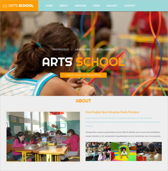 Arts School Educational Bootstrap Website Theme