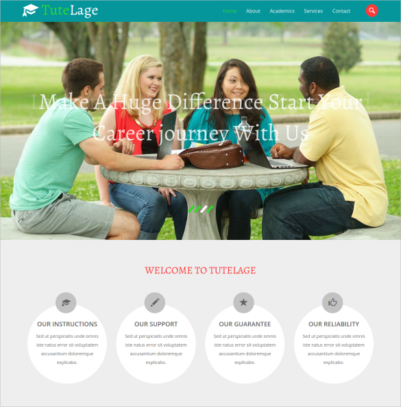 School Bootstrap Responsive website Template