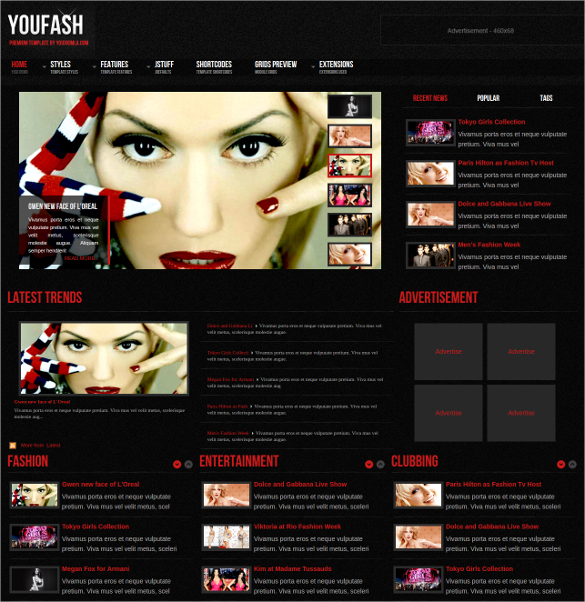 perfect fashion joomla website template