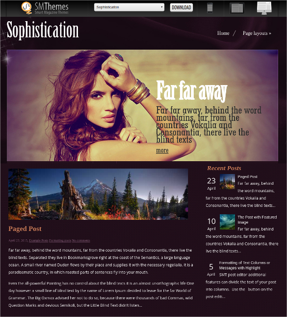 awesome free fashion wordpress website theme