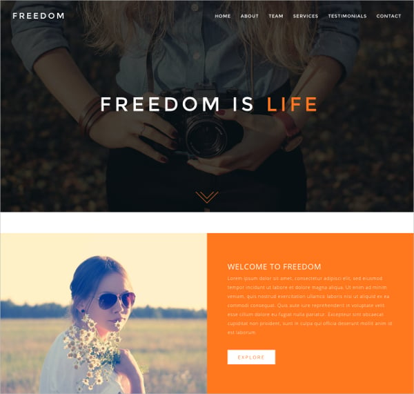 Responsive One Page HTML5 Template