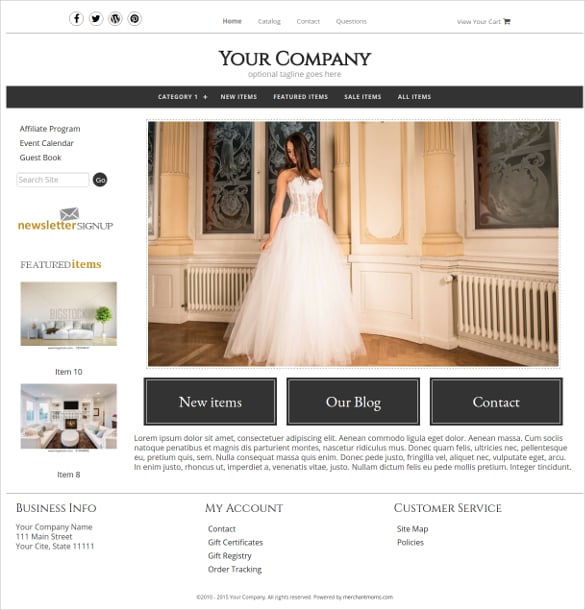jewelry boutique website theme