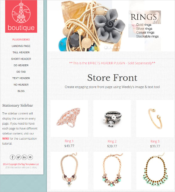 beautiful boutique website theme