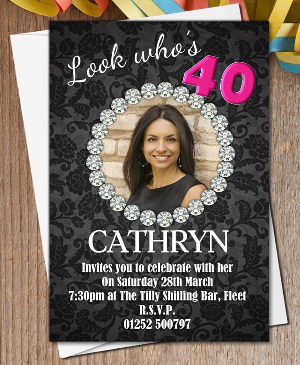 40th birthday party invitations