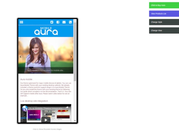 aura premium mobile theme