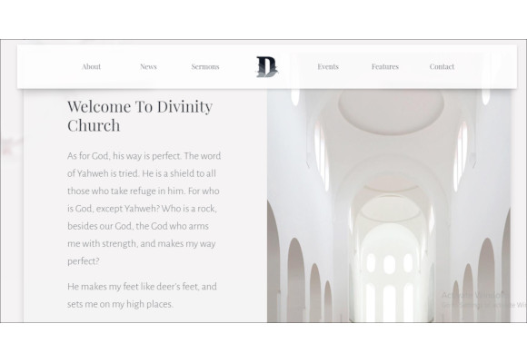 church events bootstrap template