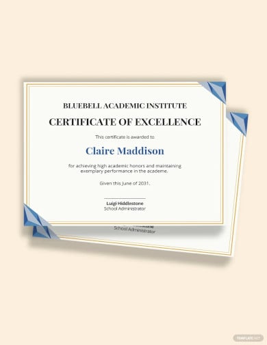 free printable academic achievement certificate template