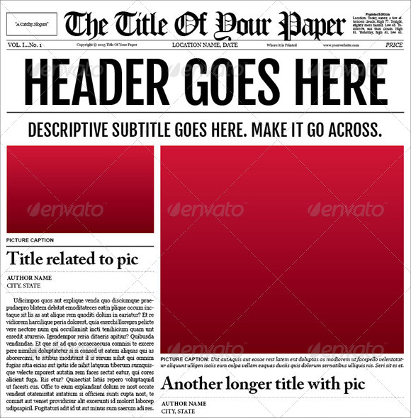 best free newspaper template for publisher