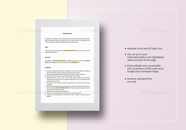 HR Policy Template - 20+ Free Word, Excel, PDF Documents Download