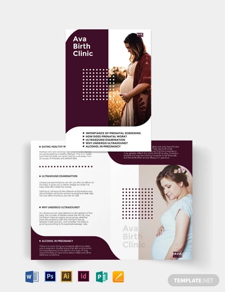 pregnancy bi fold brochure template
