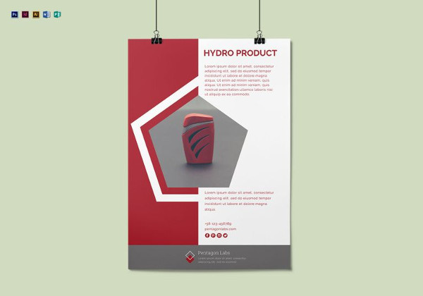 printable product advertisement poster template