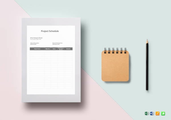 project schedule template