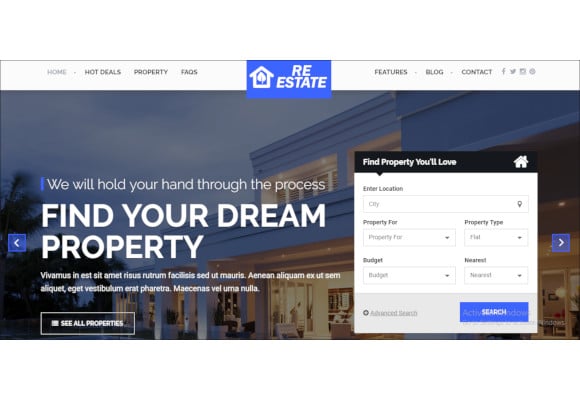realtor html template with rtl