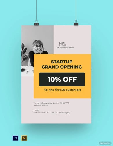startup advertisement poster template