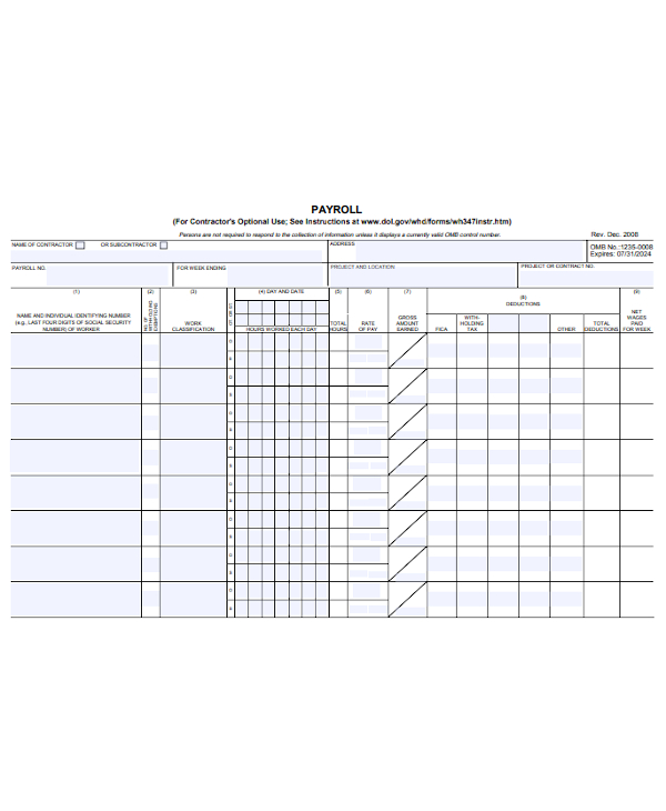 subcontractor payroll