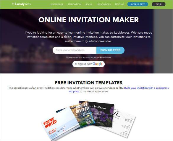 custom invitation websites